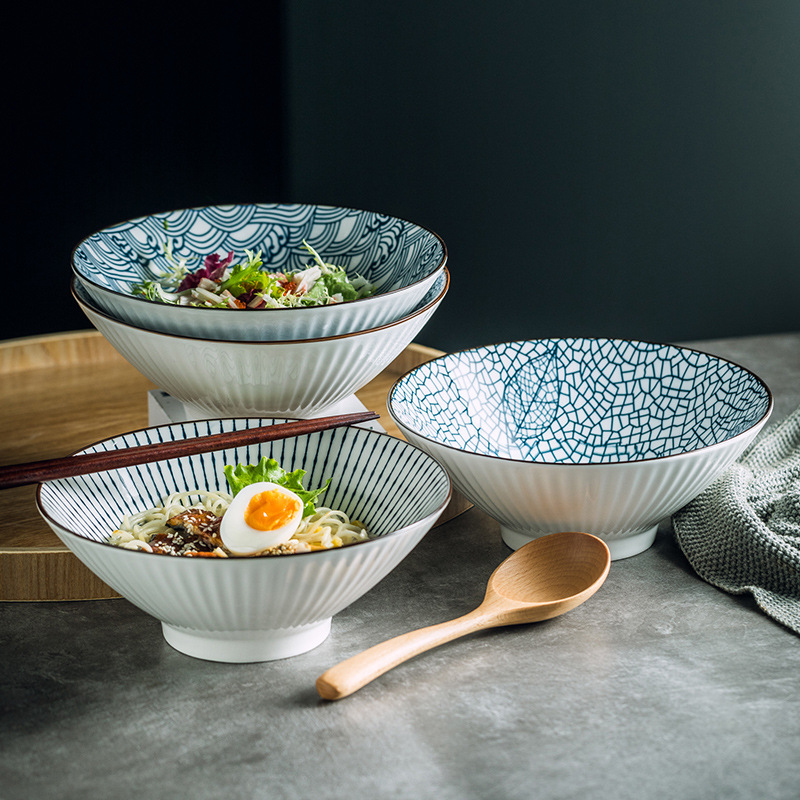 Japanese-style Household Ceramic Conical Bowl