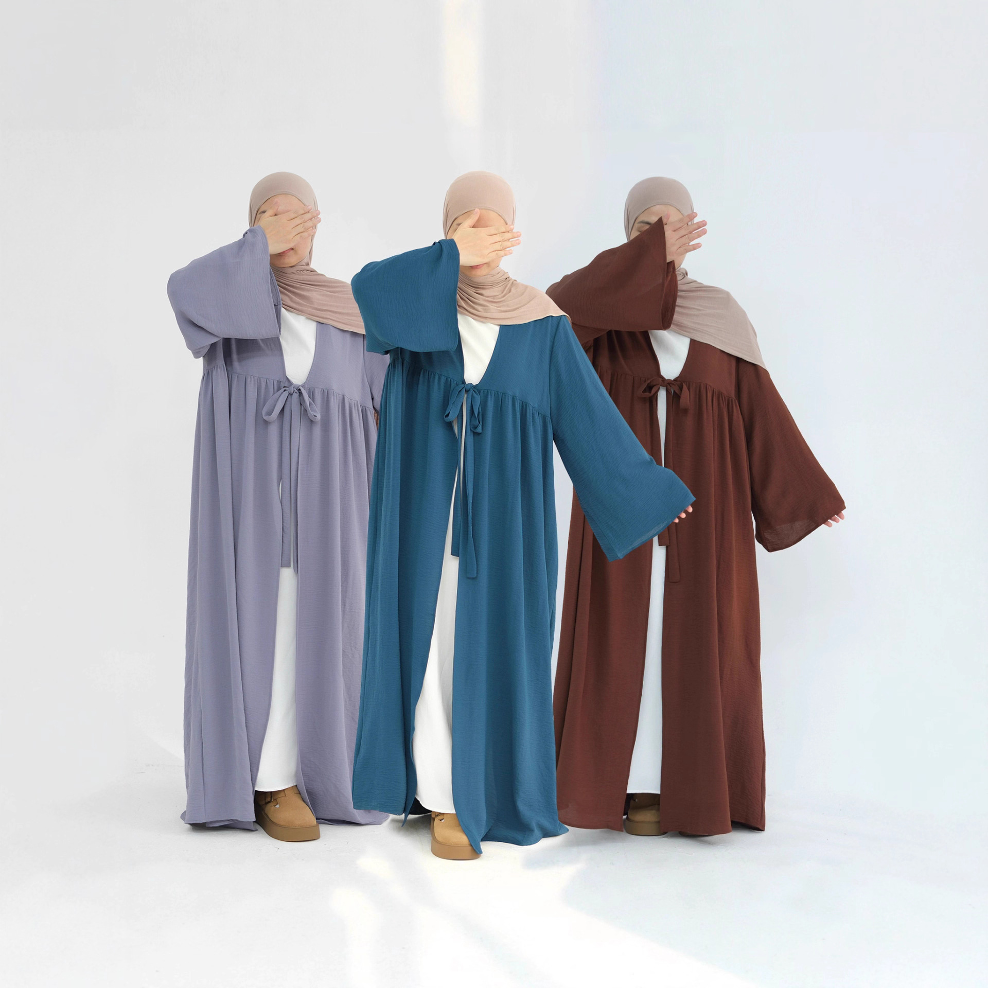 Luxe Long Sleeve Tied Cardigan Jumpsuit Robe