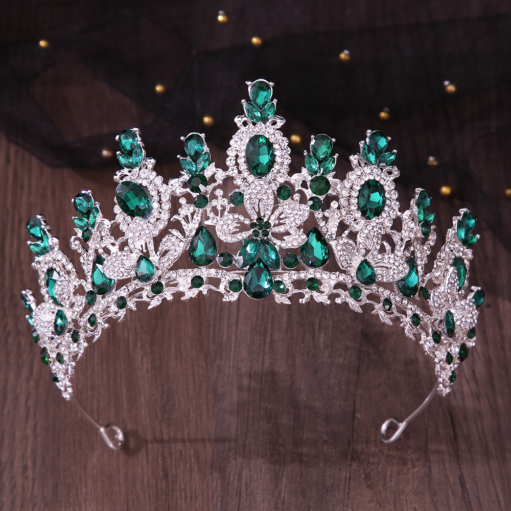 Bridal Crown Headdress Cross Wedding Dress Accessories Luxury Crystal 8