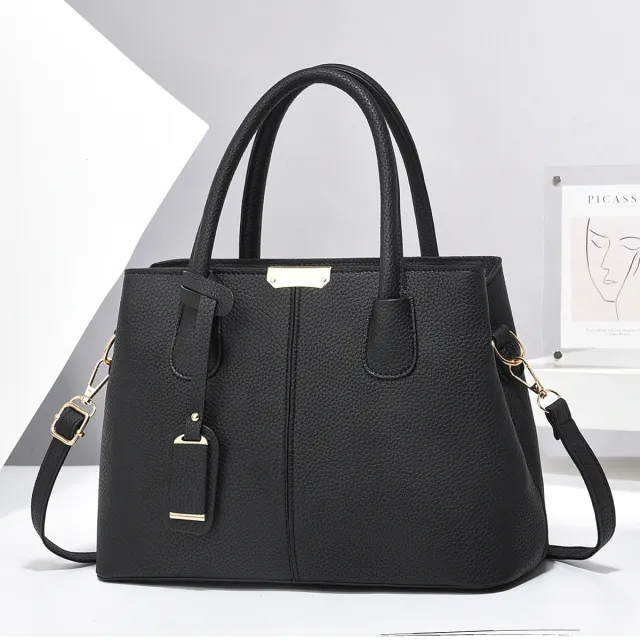 Women PU Leather Handbags Ladies Large Capacity Tote Bag Female Square Shoulder Bags New Fashion Crossbody Bags Black - Shop at LoveMi