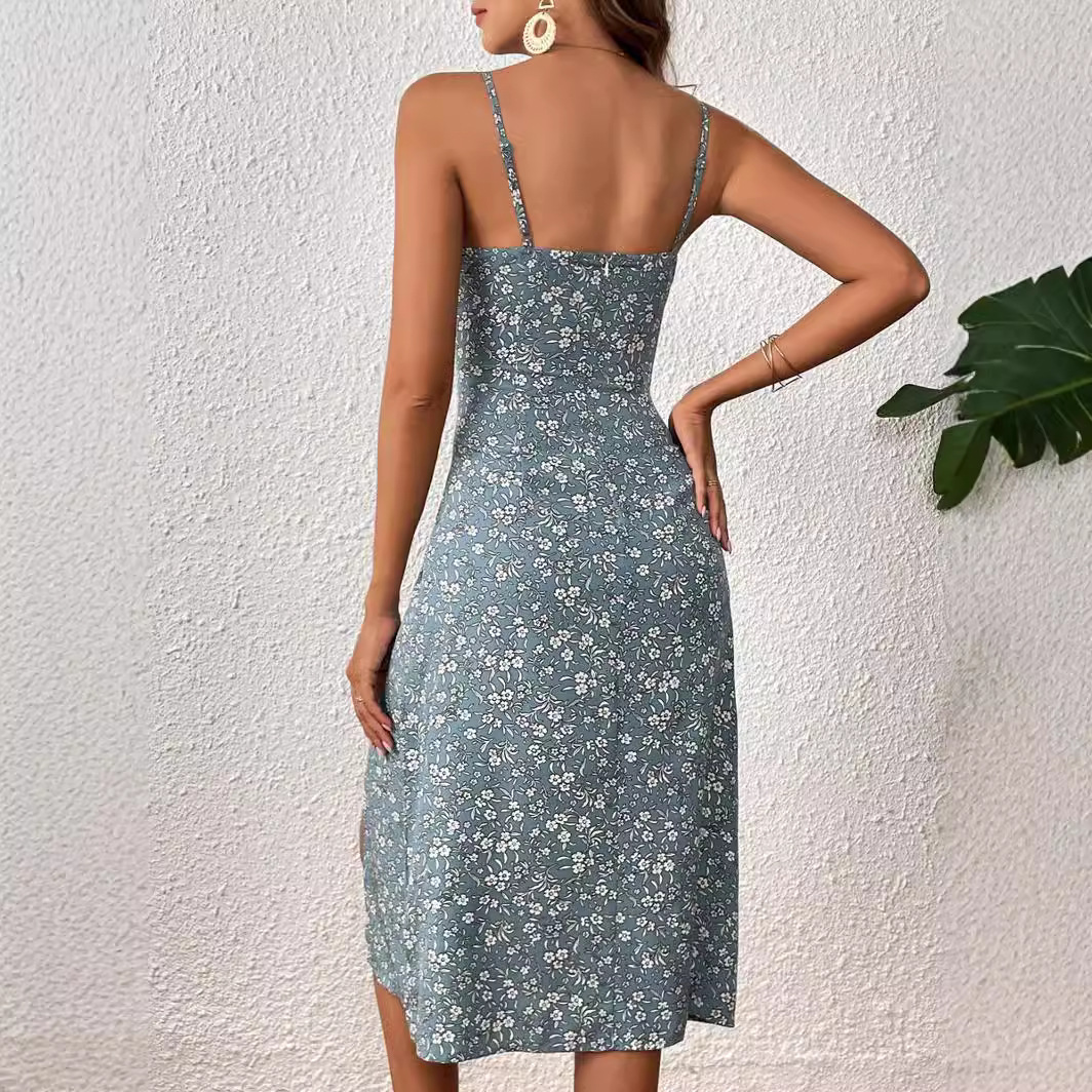 Fashion Women's Wear Backless Slit Dress