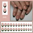 Simple Black French Style All-matching Wear Manicure 24 Pieces view 5