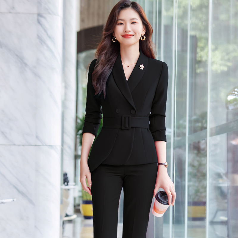 Womens Two-piece Set Long-sleeve Jacket And Pants 8