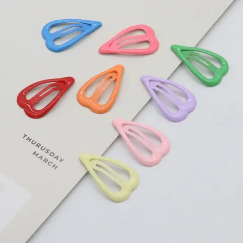 Oil Dripping Spray Paint Side Clip Bang Love Children's