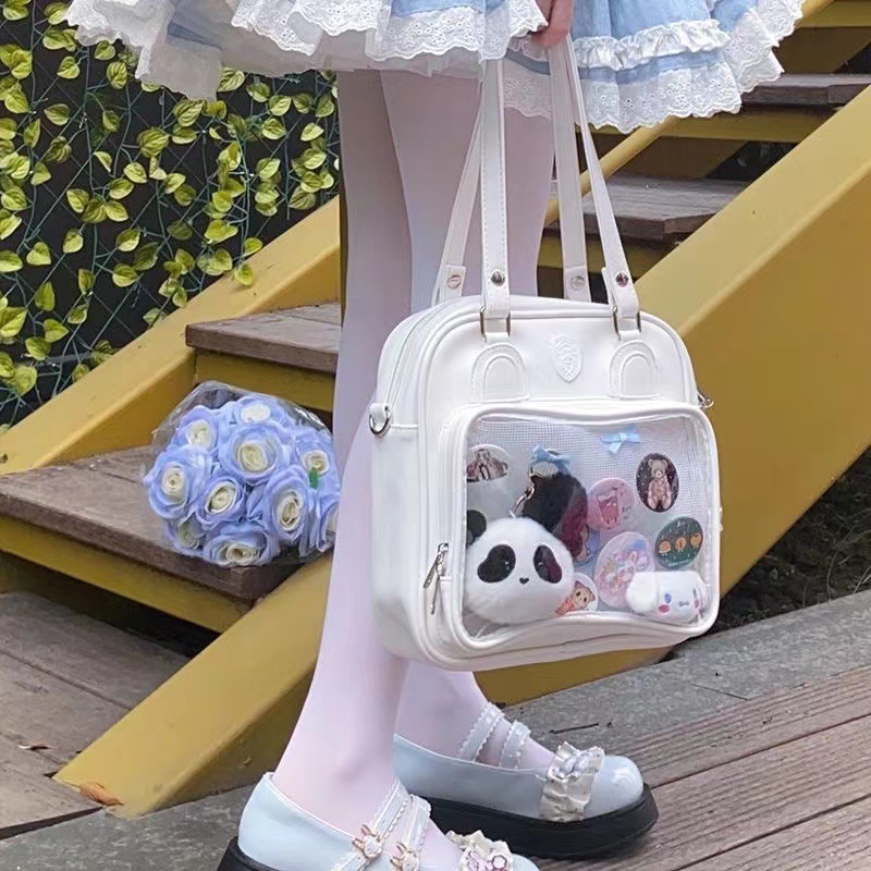 Original CONAI Bear Rabbit Cat Square Commuter Tote Messenger Bag