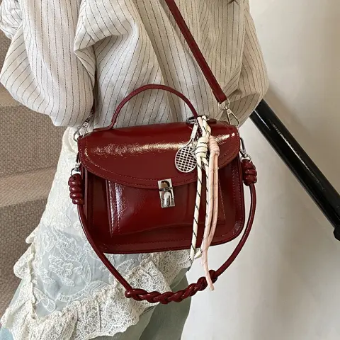 Casual Small Square Shoulder Bag Retro Portable Messenger Handbags