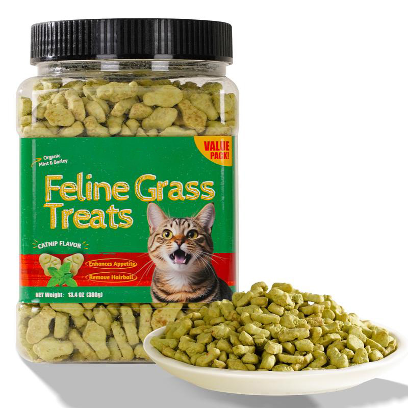 Cat Grass Biscuits Snacks And Pet Health Supplements