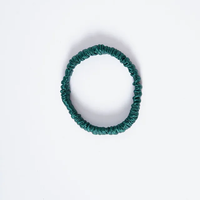 Silk Fine Hair Band Multicolor Does Not Hurt Hair Elastic Hair Band Dark Green - Shop at LoveMi