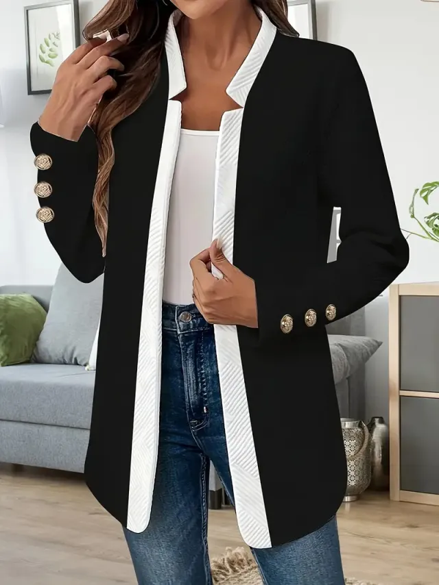 Fashion Colorblock Gold Cufflinks Coat Top Suit Black - Shop at LoveMi