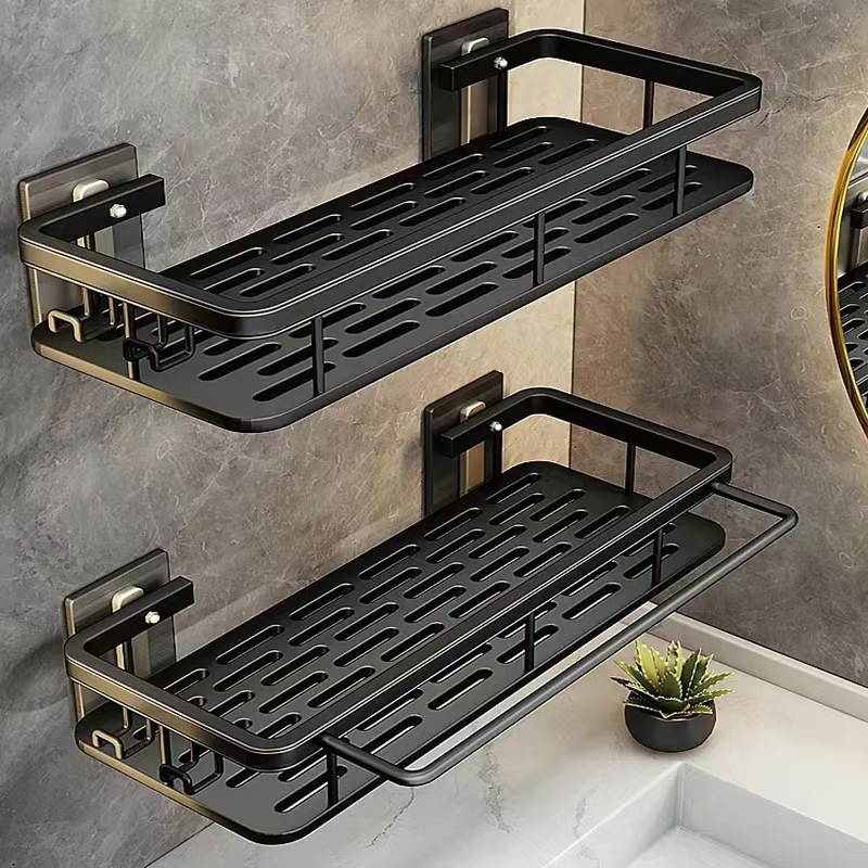 Home-use No-drill Wall-mounted Bathroom Shelf