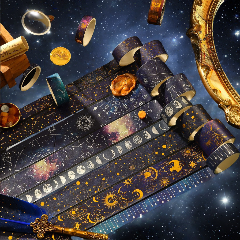 Vast Starry Sky And Paper Adhesive Tape Decorative Sticker