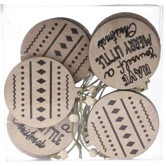 Christmas Decorations Transparent Boxed Wooden Pendant - Wooden Pendant Spherical Style - View 1