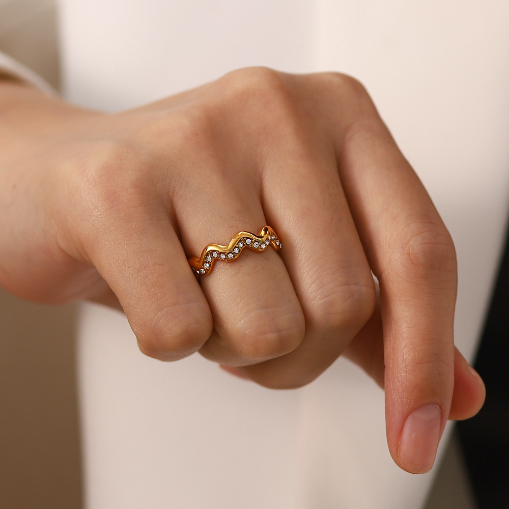 18K Electroplated Titanium Steel Ring