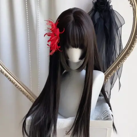 Synthetic Fiber Full Head Wig