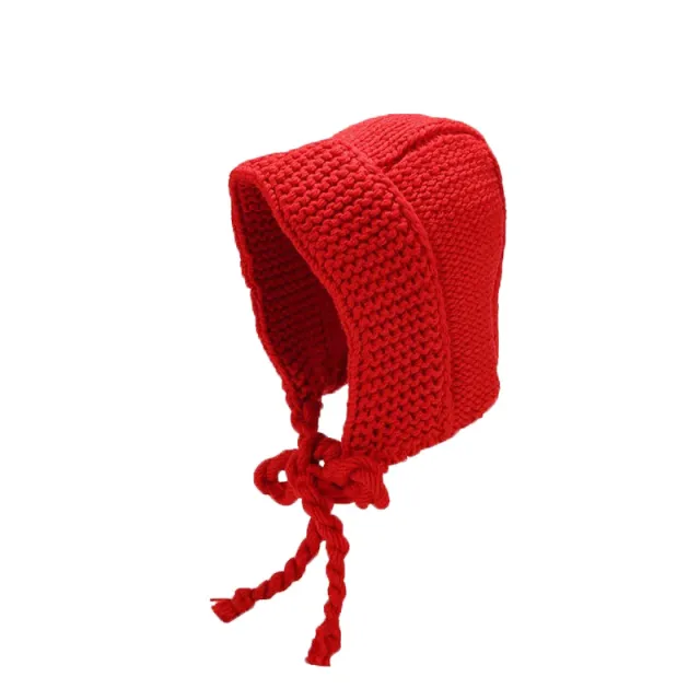 Small Face Woolen Cap Women's Big Head Circumference Knitted Hat Red - Shop at LoveMi