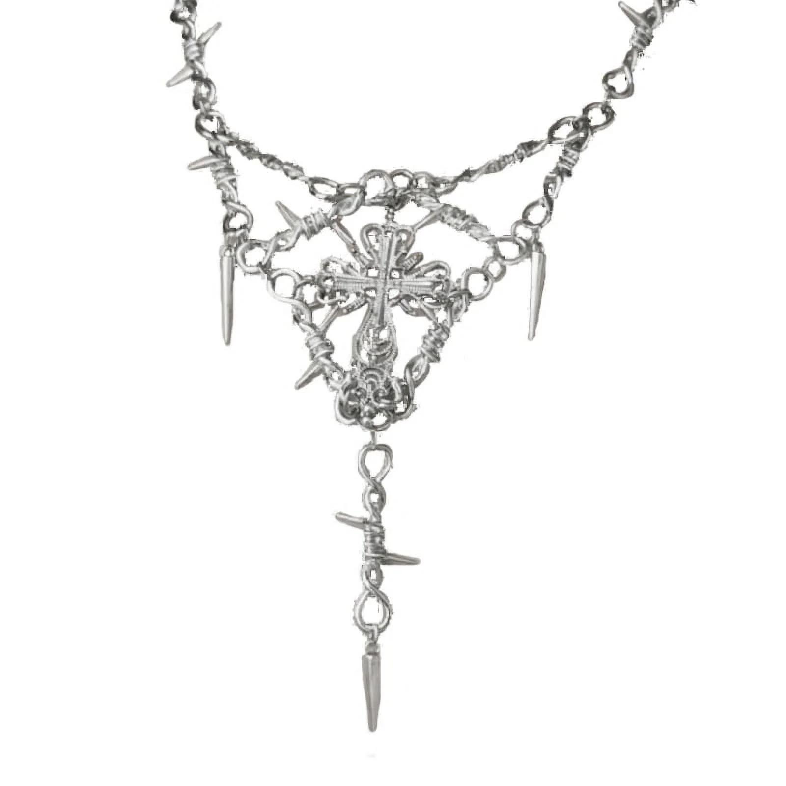 Niche Design Cross Pendant Clavicle Chain Cold Wind Necklace