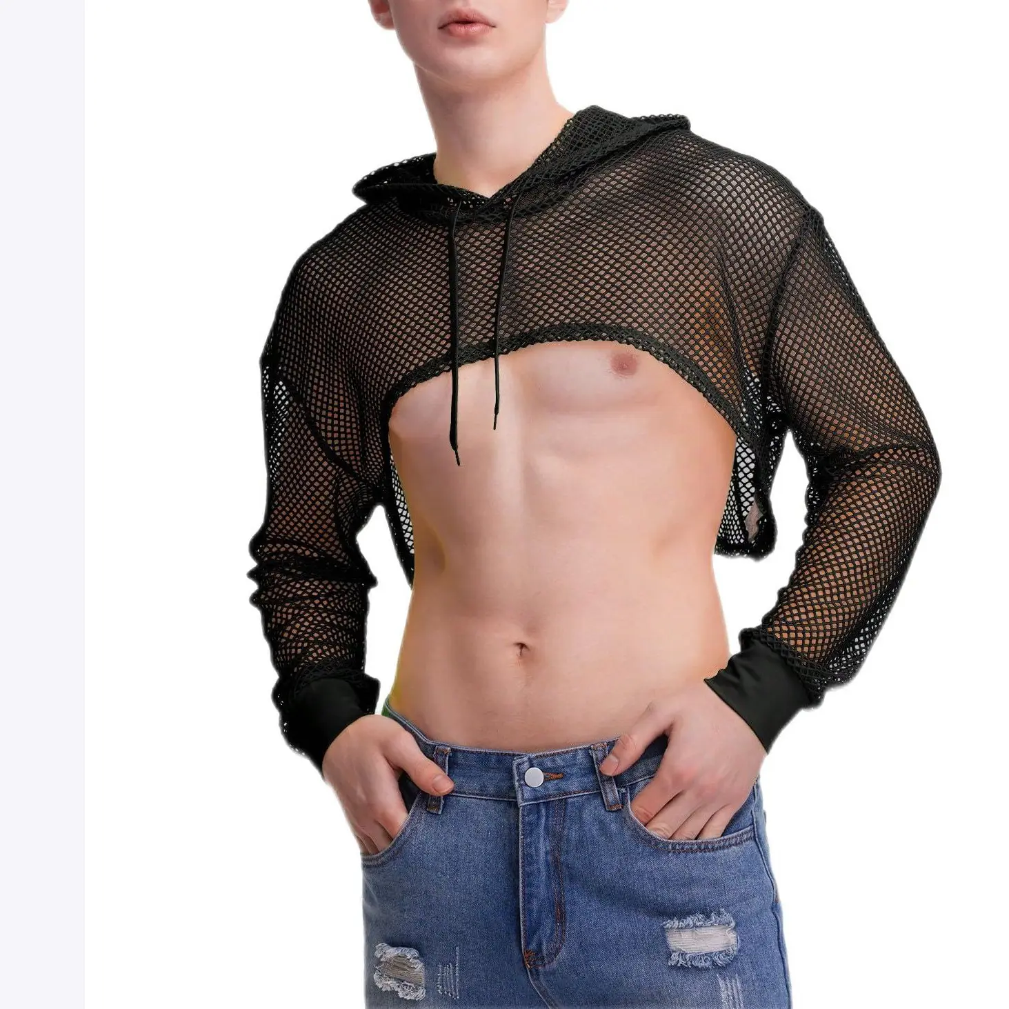European And American-style Men's Micro-transparent Sexy Cutout