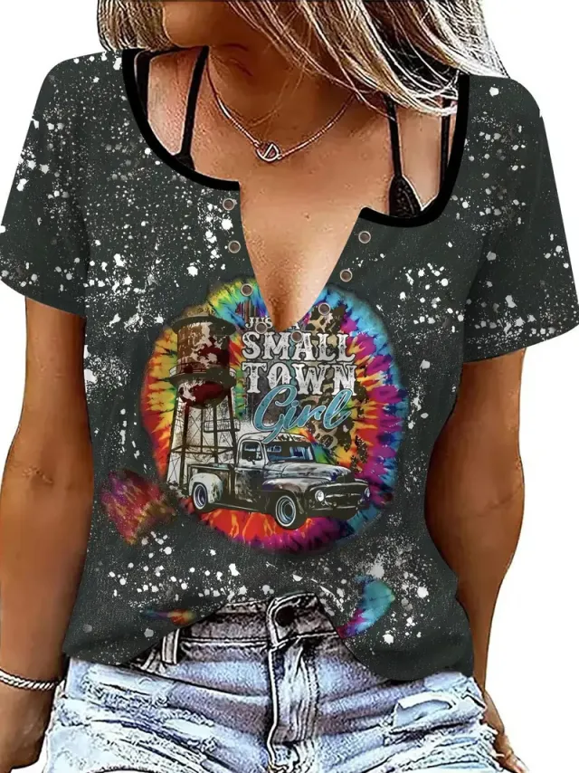 Women's Summer Fashion Animal Striped T shirt Wb30Wb30Zn241125Y044 S - Shop at LoveMi