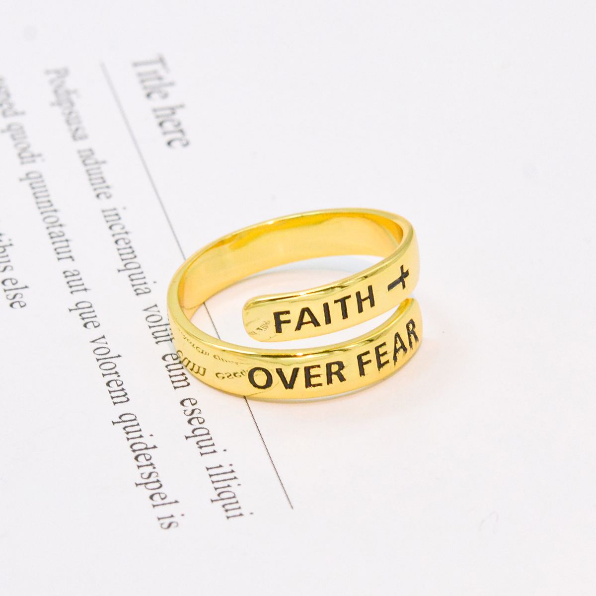 S925 Sterling Silver Adjustable INS Inspirational Retro Simple Ring