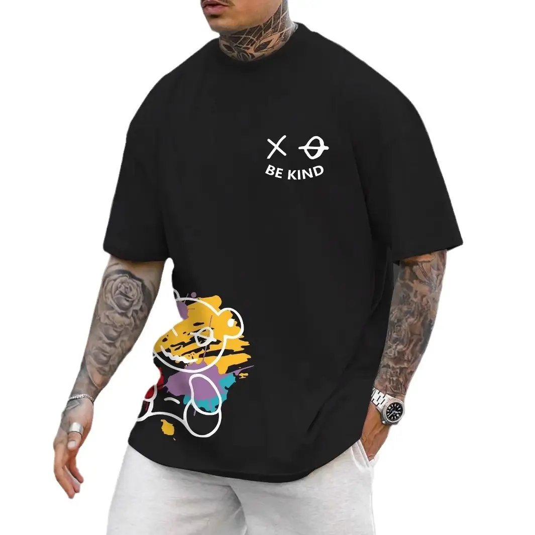 Men's Casual 2D Printed Simple Loose Short Sleeve