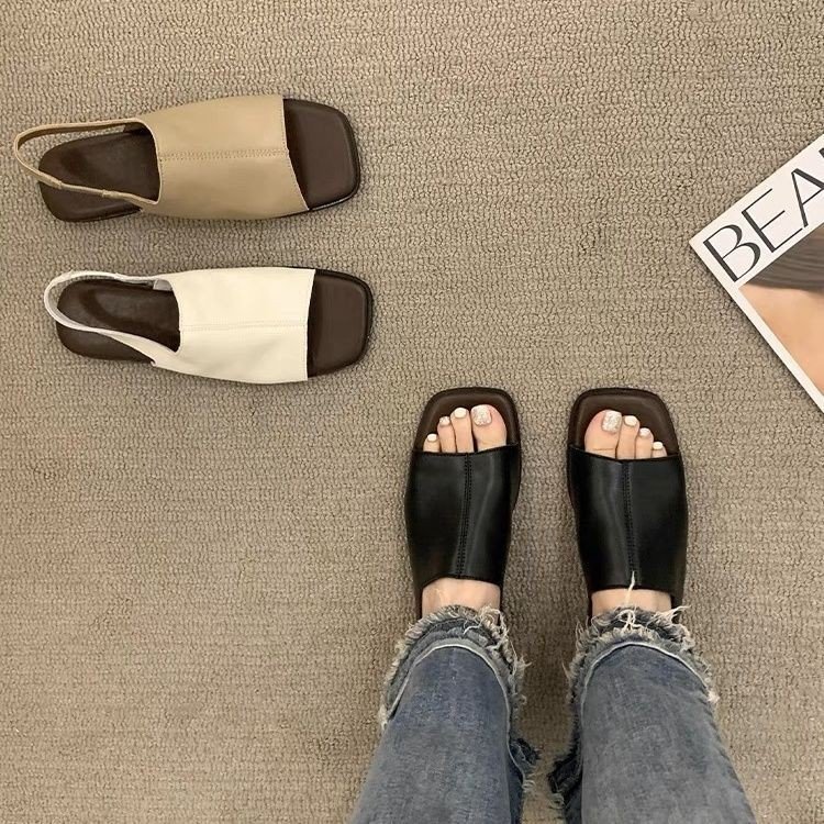 Womens Soft Flat Vintage-style Versatile Slippers