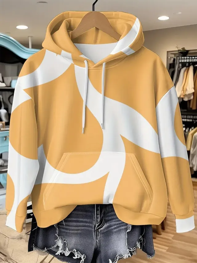Women's Printed Hooded Pullover Sweatshirt N0028 5Xl - Shop at LoveMi