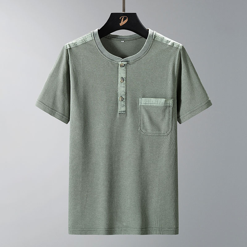 Mens New Summer Slim-fit Trendy Short-sleeve Shirt