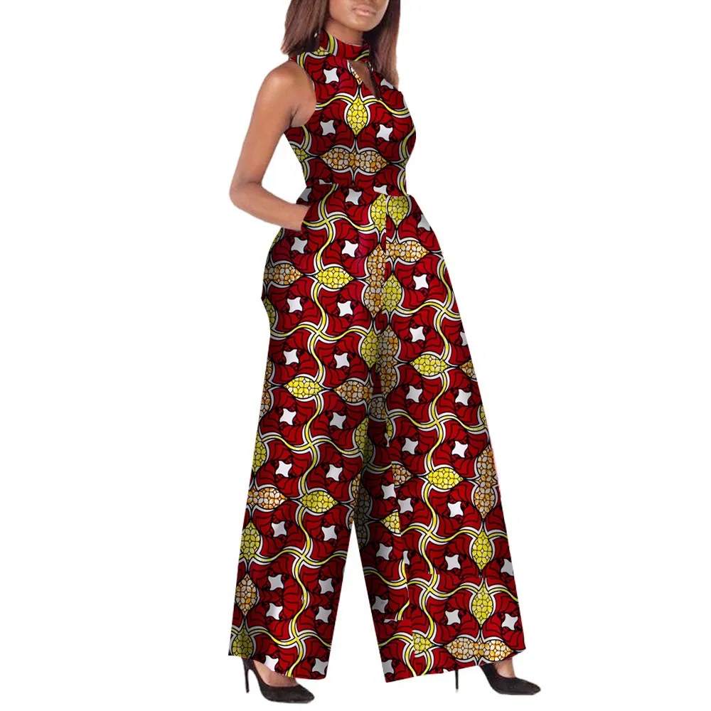 African Women's Ankara Fashion Jumpsuit Sleeveless - 10 Style