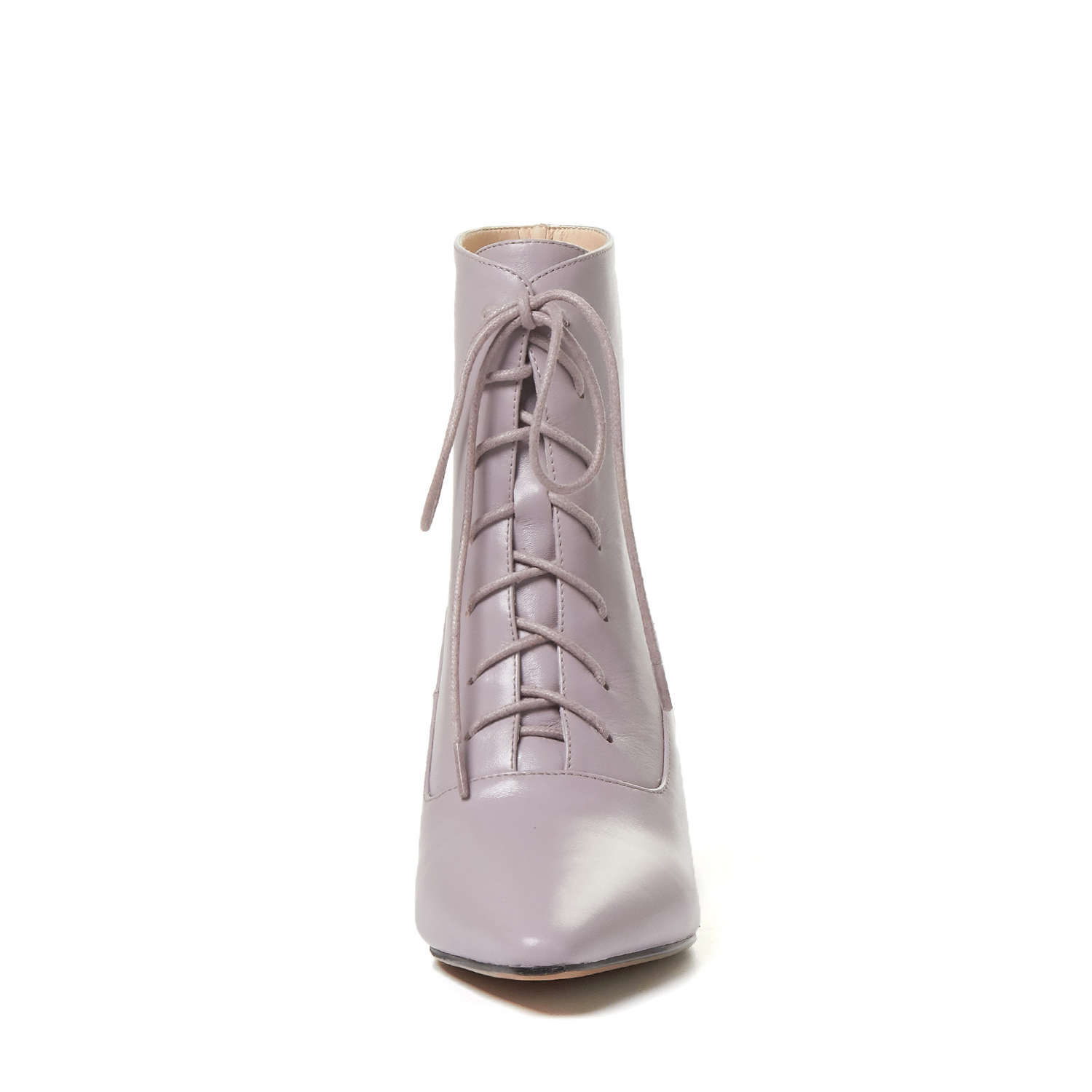 Fashion Cattlehide Leather Pointed High Heels