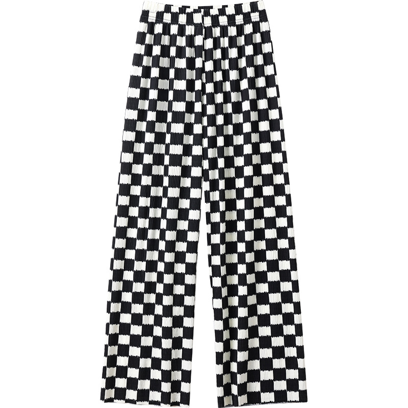 Tie-dye Slim-fit Wide-leg Floor-length Pants For Women