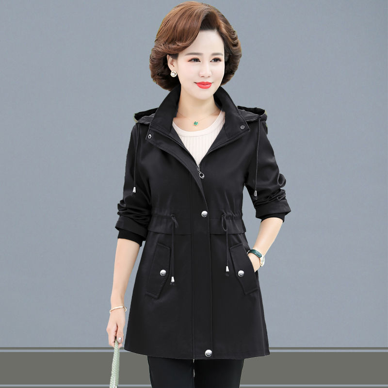 معطف ترنش متوسط الطول بأناقة ربيع وخريف