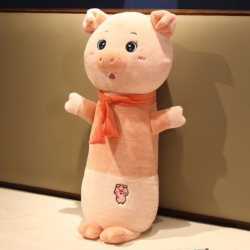 Cute Pig Long Plush Pillow Bunny Doll