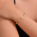Women's Stainless Steel White Rhinestone Hollow Oval Bracelet view 2