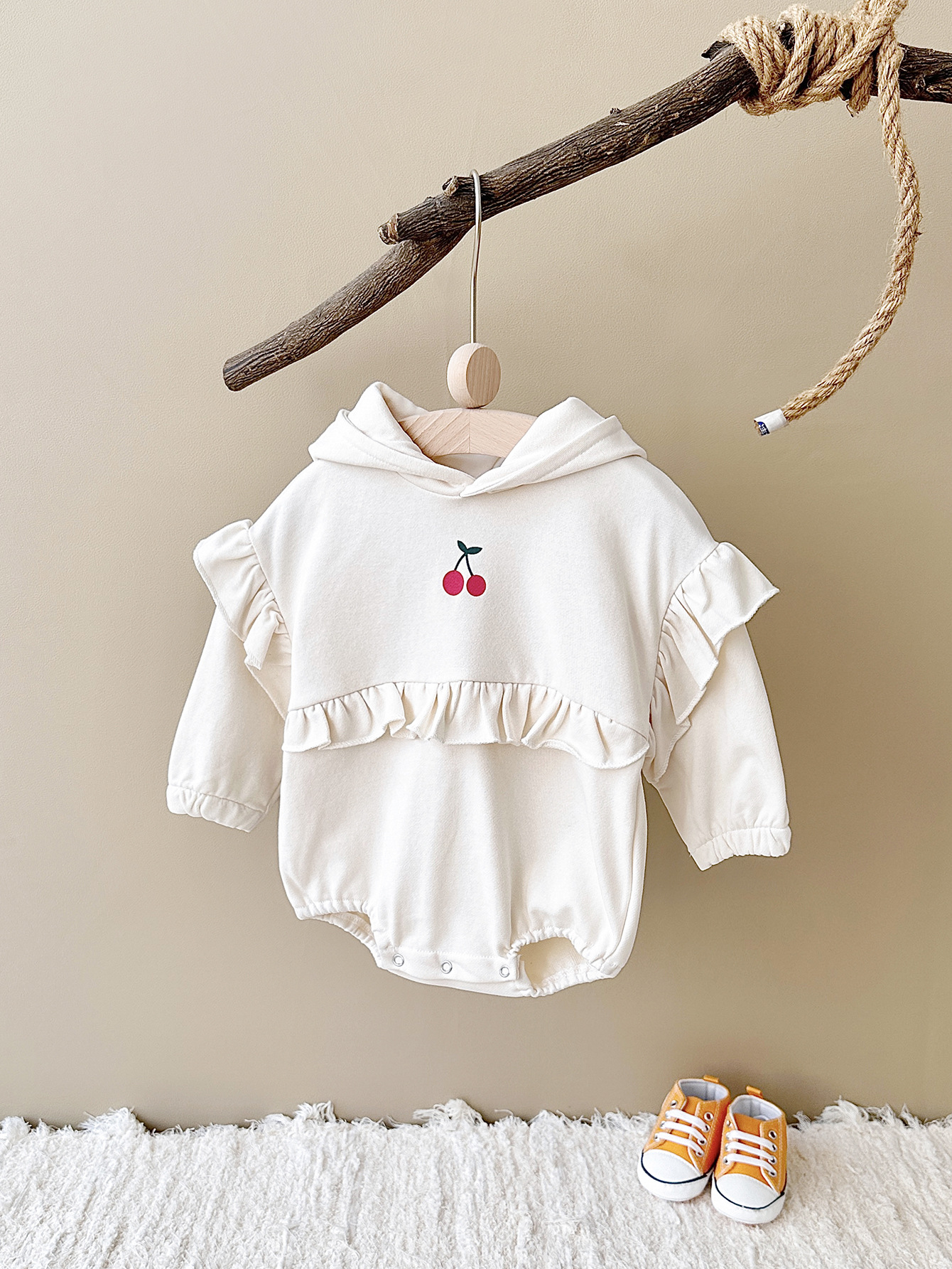 Title 15, Baby Girl Sweet Cherry Embroidered Long Sleeve ...