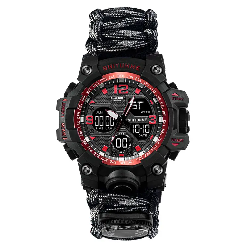 Men's Electronic Watch Multi-function Lifeline Whistle