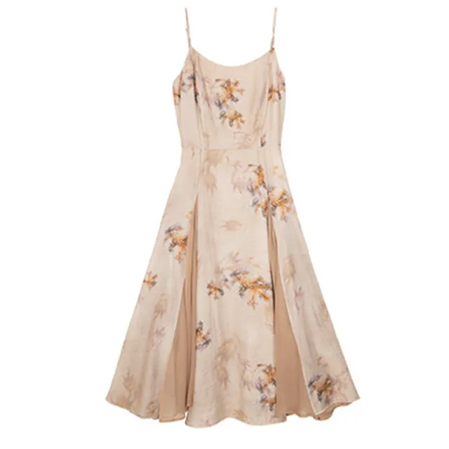 French Retro New Style Women's Summer Waist Slimming Fairy Graceful Slip Dress Skirt L - Shop at LoveMi