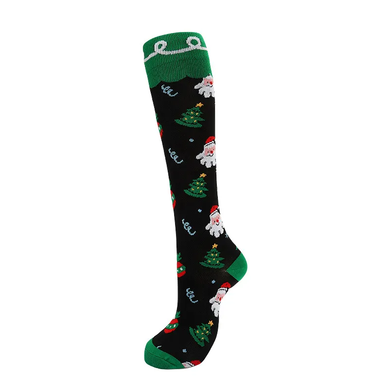 Compression Stockings Christmas Sports High Elastic Breathability - Picture Style 5