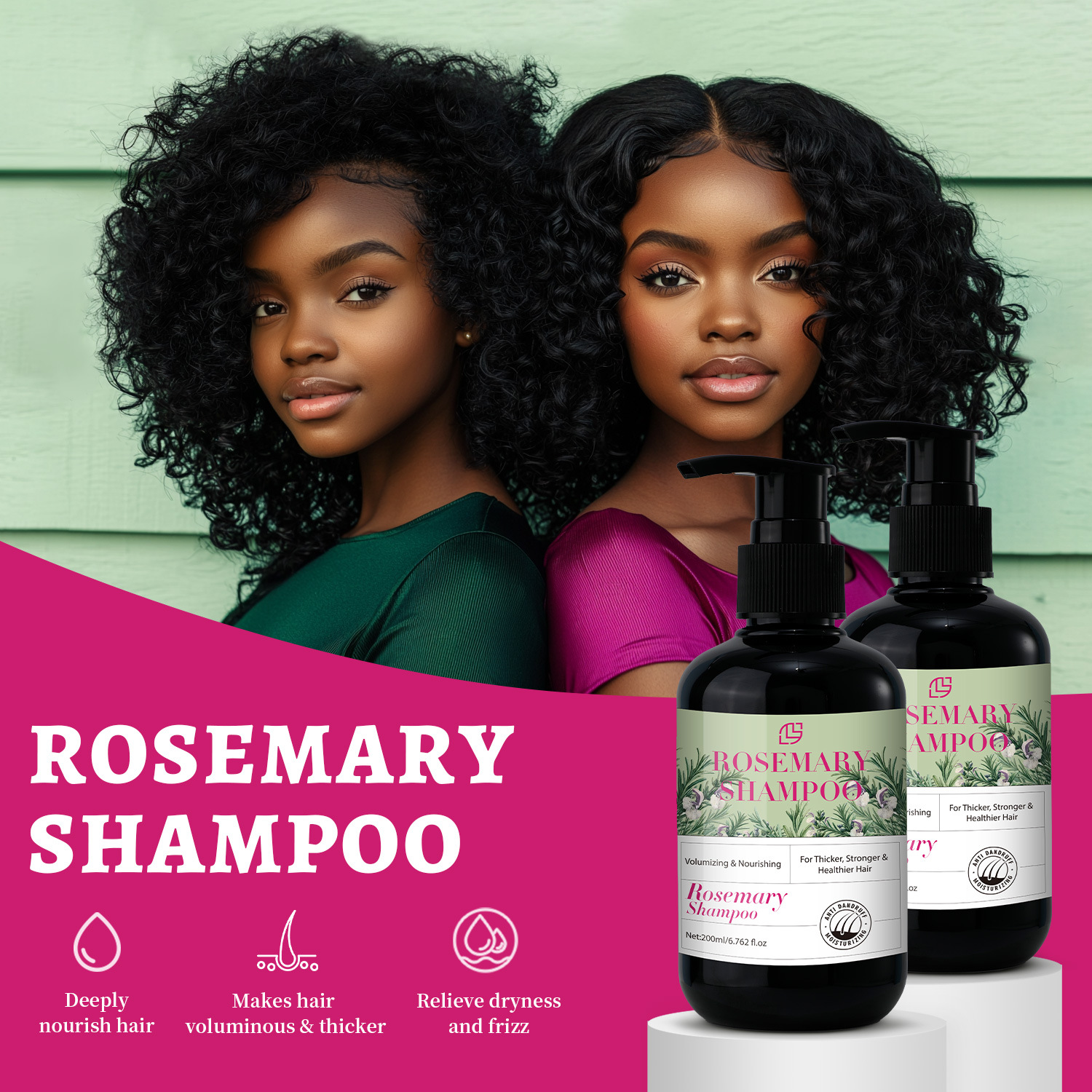 Title 4, Rosemary Shampoo 200ml Cleansing and Moisturizi...