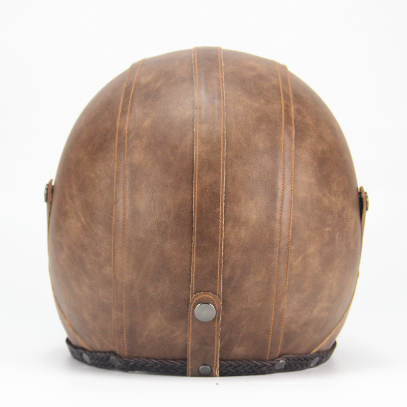 Vintage Leather Personalized Pedal Handmade Helmet - Image 9