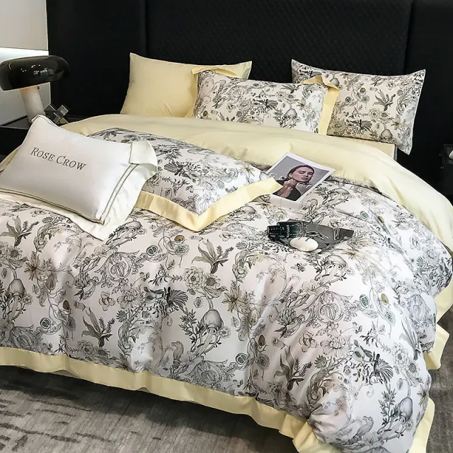 American style High grade 100 piece Long staple Cotton Bed Sheet Four piece Set Ali Garden - Shop at LoveMi