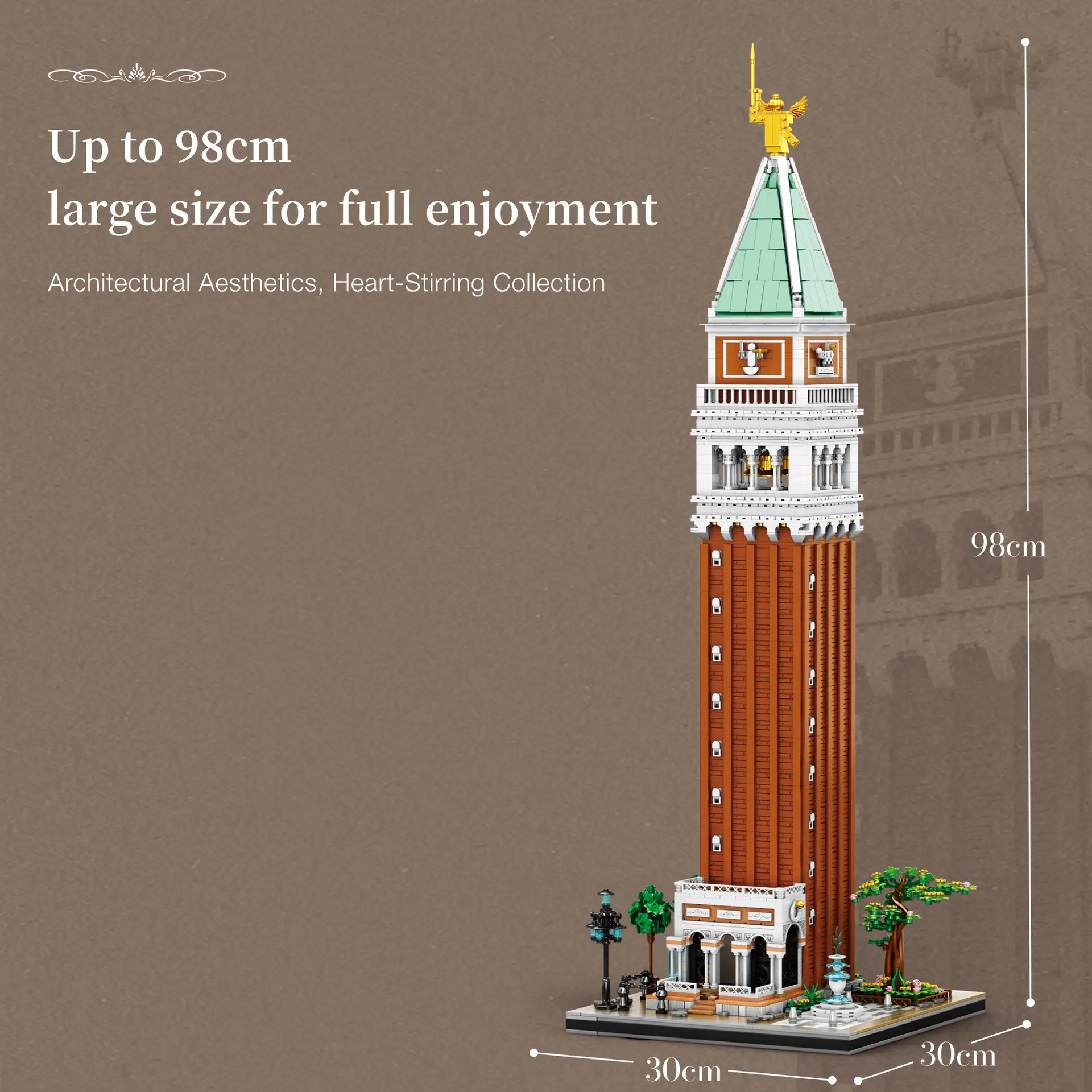 Italy San Marco Bell Tower World Famous Building Model High Difficulty Assembling Cross-border Toys