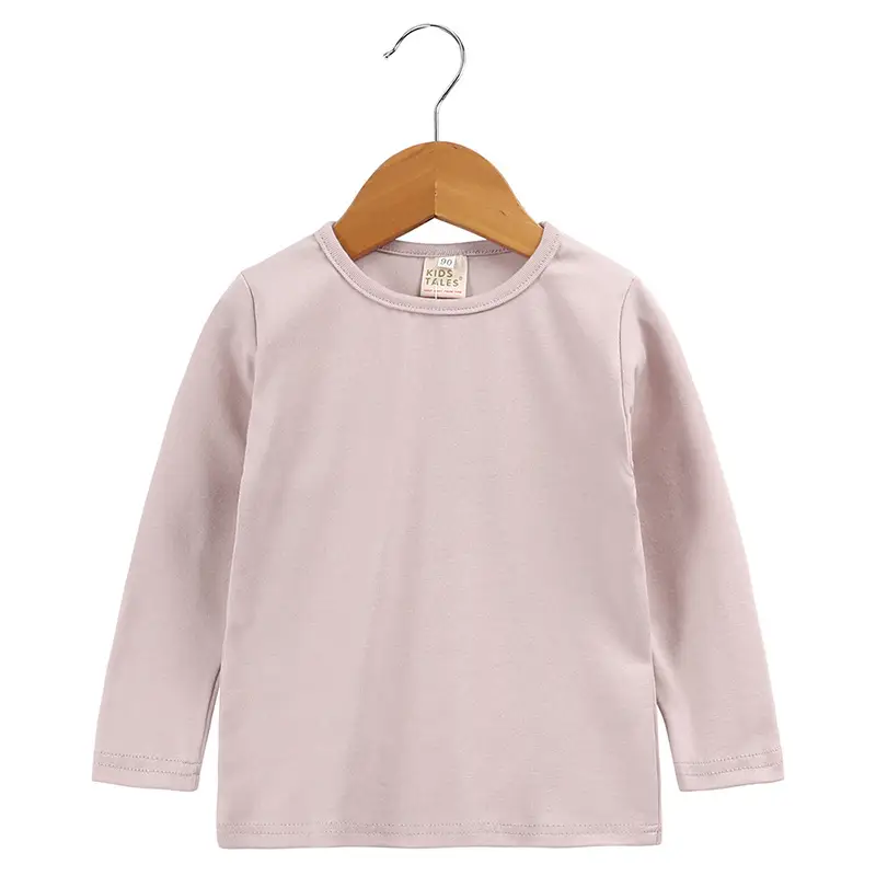 Medium And Large Children's Long Sleeve Bottoming Shirt Children's Round Neck T-shirt