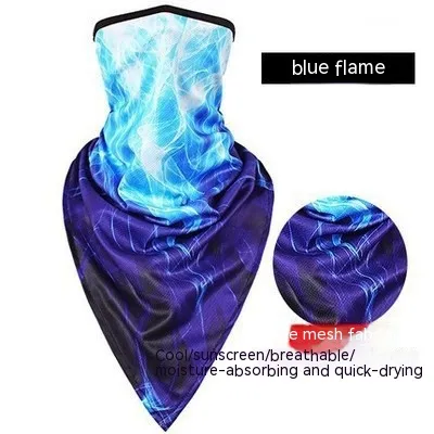Riding Mask Ice Silk Magic Headband Blue Flame - Shop at LoveMi