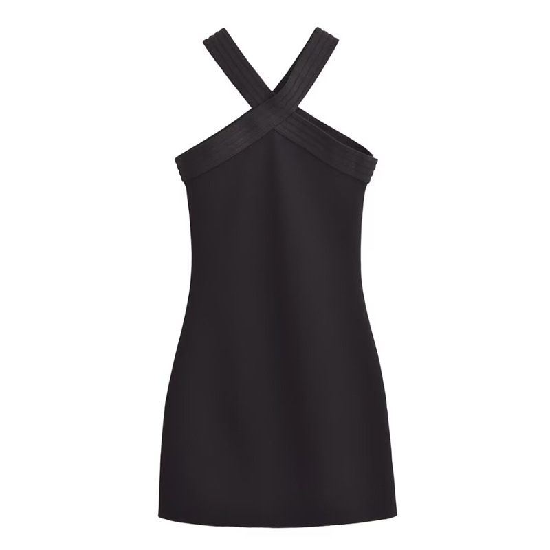 Summer Stretch Hanging Collar Comfortable Sleeveless Sling Dress - Shop at LoveMi