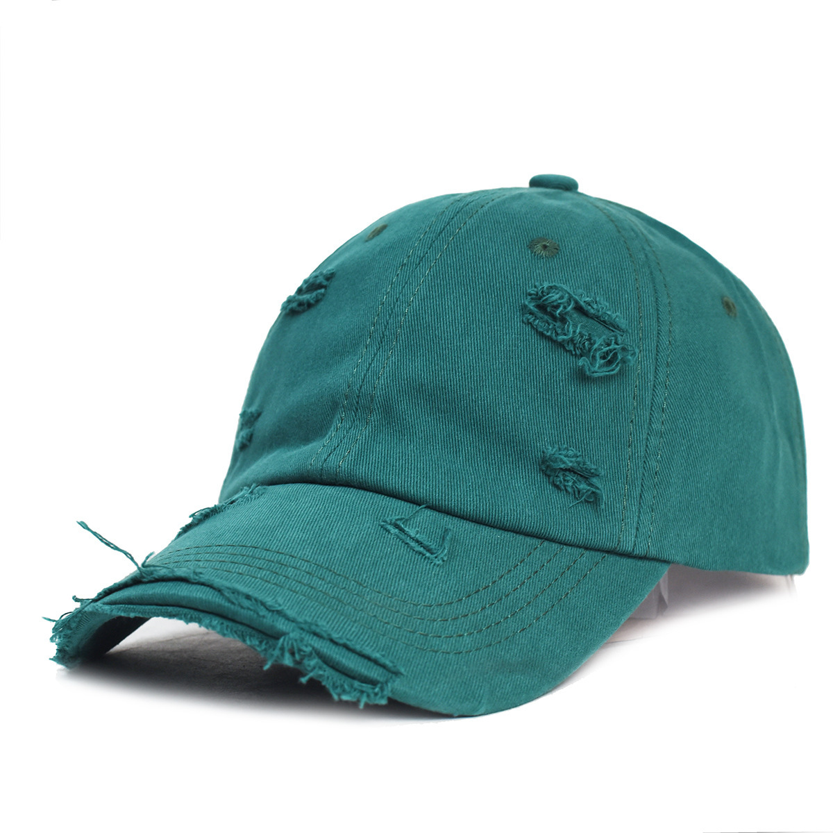 قبعة بيسبول من القطن الممزق والمغسول بمظهر عتيق