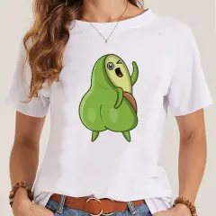 Women's Fashionable Simple Printed Short-sleeved T-shirt - Mgq28267 - View 1