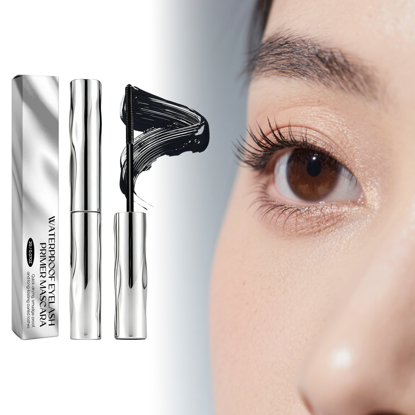 Waterproof Curling Black Mascara With A Lightweight Natural Texture