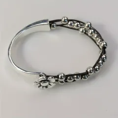 Bohemian Style Double-layer Stitching Bracelet - Silver - View 1