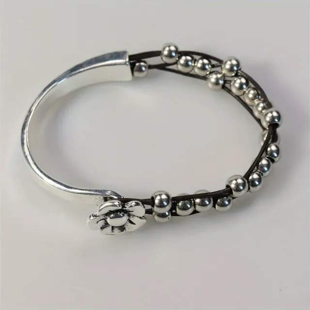 Bohemian Style Double layer Stitching Bracelet Silver - Shop at LoveMi