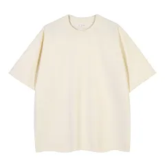 Double Yarn Short Sleeve Sweat-absorbing Cotton T-shirt Top - Apricot - View 1